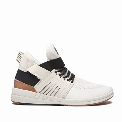 Supra SKYTOP V - Miesten Matalavartiset Tennarit - Beige/Mustat